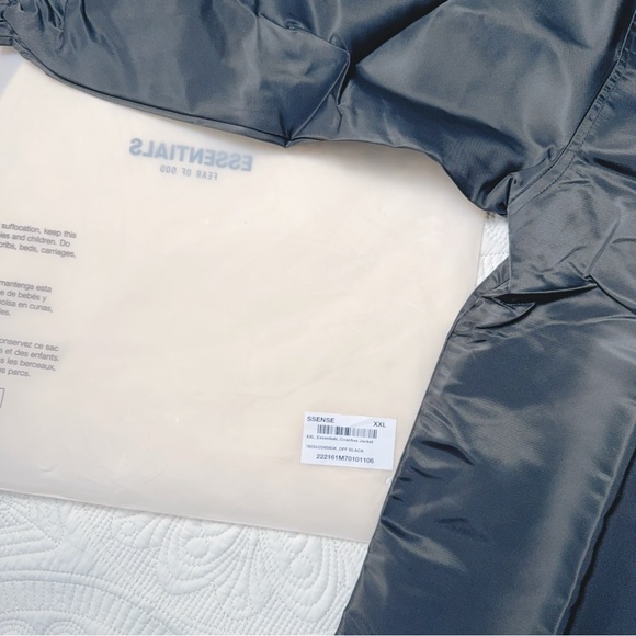 NWT Essentials kids coaches jacket off black XXL 222161M70101406 - Picture 2 of 7